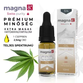 Magna G&T 5% CBD Olaj 500mg | 10ml | Kendermagolajban