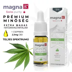 Magna G&T 5% CBD Olaj 500mg | 10ml | Olíva olajban