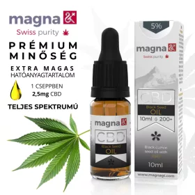   Magna G&T 5% CBD Olaj 500mg | 10ml | Fekete köménymagolajban