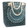 Mandala Tasche mit Kordelzug - Dunkelblau