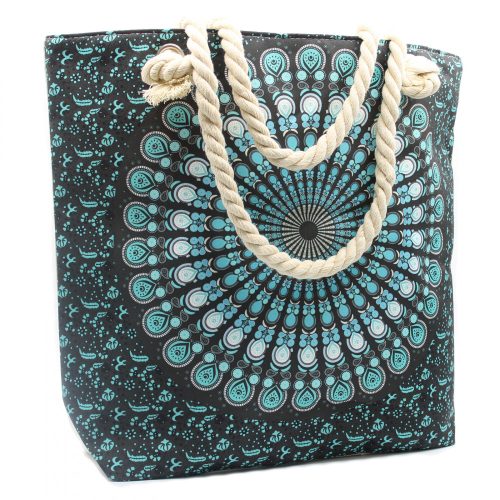 Mandala Tasche mit Kordelzug - Dunkelblau