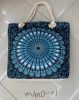 Mandala Tasche mit Kordelzug - Dunkelblau