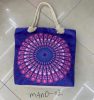 Mandala Tasche mit Kordelzug - Blau und Lila