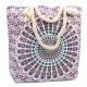 Mandala Tasche mit Kordelzug - Blau und Rosa