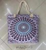 Mandala Tasche mit Kordelzug - Blau und Rosa