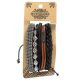 Herrenarmband Set - Metall und Leder