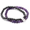 Doppelmagnetische Edelsteinarmbänder – Amethyst