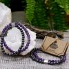 Doppelmagnetische Edelsteinarmbänder – Amethyst