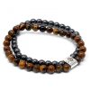 Doppelt magnetische Edelsteinarmbänder – Tigerauge