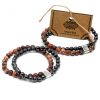 Doppelmagnetische Edelsteinarmbänder – Leopardenjaspis