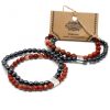 Doppelt magnetische Edelsteinarmbänder – Roter Jaspis