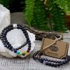 Doppelmagnetische Edelsteinarmbänder – Schwarzer Achat Chakra