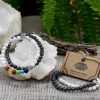 Doppelmagnetische Edelsteinarmbänder – Weißer Howlith Chakra