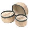 Natur Jute Korb-3er Set – Grau