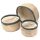 Natur Jute Korb-3er Set – Grau
