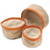 Natur Jute Korb-3er Set – Orange