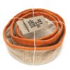 Natur Jute Korb-3er Set – Orange
