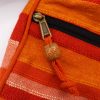 Nepalische Umhängetasche (verstellbarer Schulterriemen) – Orange