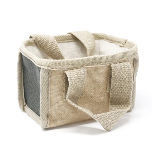 Kleiner Einkaufskorb - 16x10x12cm - Grau