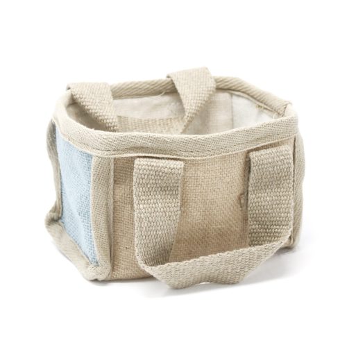 Kleiner Einkaufskorb - 16x10x12cm - Grünblau Grünblau