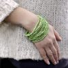 Mehrreihiges Perlen Armband mit Holzverschluss