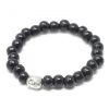 Dunkles Holz Perlen Buddha Armband
