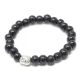 Dunkles Holz Perlen Buddha Armband