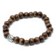 Braunes Holz Perlen Buddha Armband