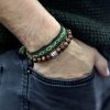 Braunes Holz Perlen Buddha Armband