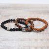 Braunes Holz Perlen Buddha Armband