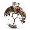 Orgonit-Anhänger – Runder Amethyst mit Holz