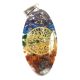 Orgonit-Anhänger – 7 Chakra-Steine mit Holz – oval
