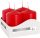 4er-Set Zylinderkerzen 40 x 60 mm – rot