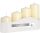 4er-Set Zylinderkerzen 50 mm (11/16/22/33H) – cremefarben
