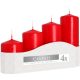4er-Set Zylinderkerzen 50 mm (11/16/22/33H) – rot