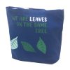 Baumwoll-Leinwandtasche mit Druck - We are Leaves - Gelb, Blau und Natur