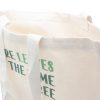 Baumwoll-Leinwandtasche mit Druck - We are Leaves - Gelb, Blau und Natur