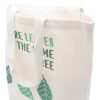 Baumwoll-Leinwandtasche mit Druck - We are Leaves - Gelb, Blau und Natur