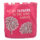 Baumwoll-Leinwandtasche mit Druck - We are Flowers - Olivgrün, Rosa und Natur