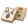 Schmuck mit echten Blumen – Lebensbaum-Set – Lila