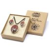 Schmuck mit echten Blumen – Lebensbaum-Set – Koralle