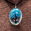 Schmuck mit echten Blumen – Lebensbaum-Set – Blau