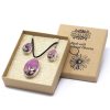 Schmuck mit echten Blumen – Lebensbaum-Set – Rosa