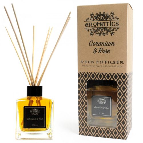 Geranie & Rose Raumduft mit Bambusstäbchen 200ml