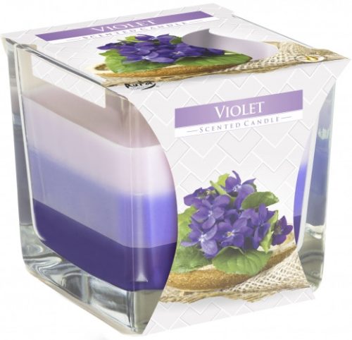 Regenbogen-Duftkerze im Glas - Violett