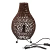 Rattan Asztali Lámpa - Sötétbarna