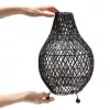 Rattan Asztali Lámpa - Fekete