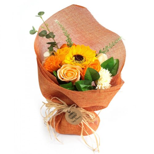 Stehender Seifenblumenstrauß - Orange