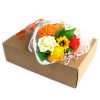 Seifenblumen Strauß in der Box - Orange