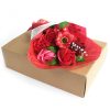 Seifenblumen-Strauß in Box - Rot